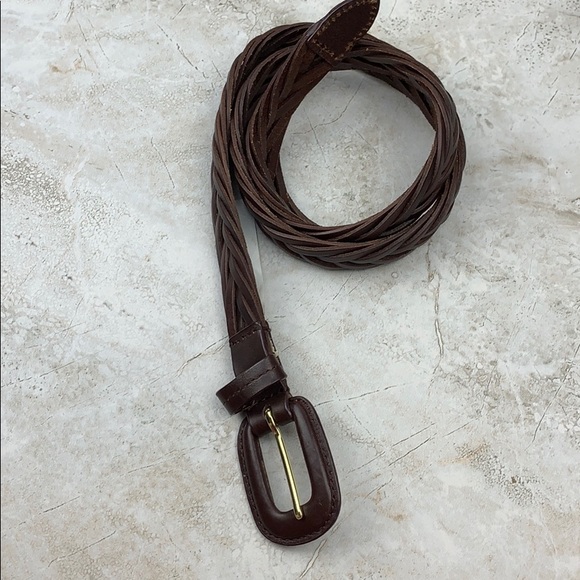Talbots Accessories - TALBOTS-DARK-BROWN V PATTERN LEATHER BELT-XS Talbots Accessories - TALBOTS-DARK-BROWN V PATTERN LEATHER BELT-XS